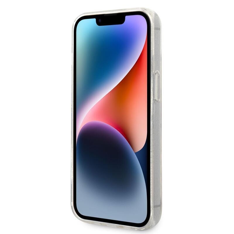 Guess Glitter zselés tok iPhone 14 Plus készülékhez - átlátszó