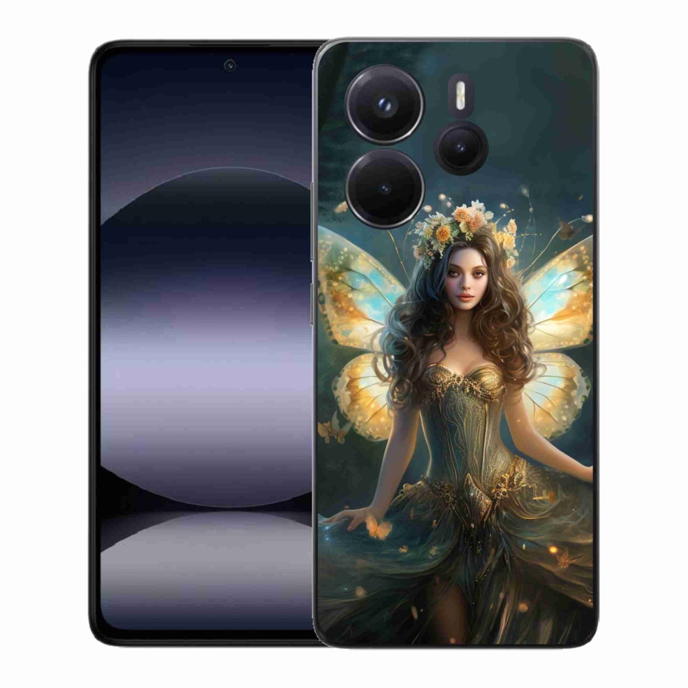 Gél borítás mmCase a Xiaomi Redmi Note 14-hez - pillangó nő