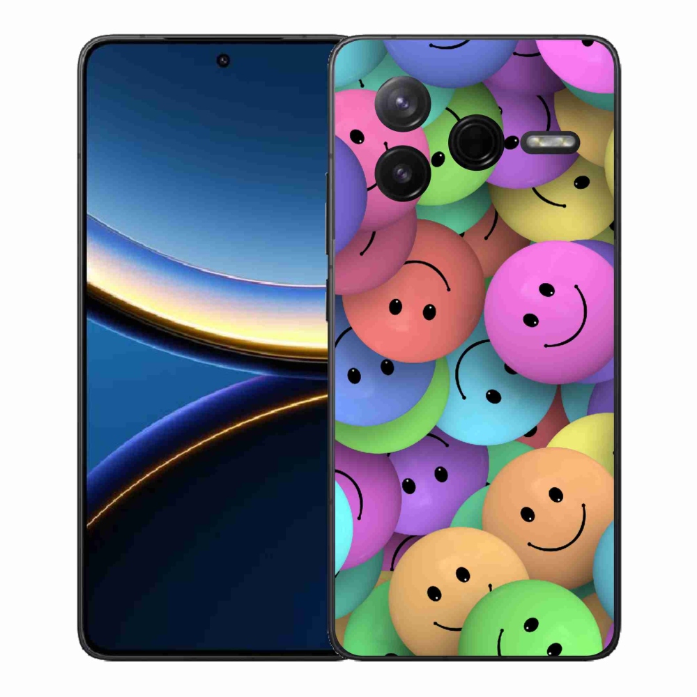Gél borítás mmCase a Xiaomi Poco F7 Pro számára - színes smiley-k