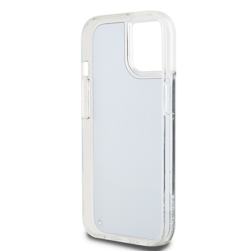 DKNY Liquid Glitter Arch Logo hátlapi borító iPhone 14-hez Fekete