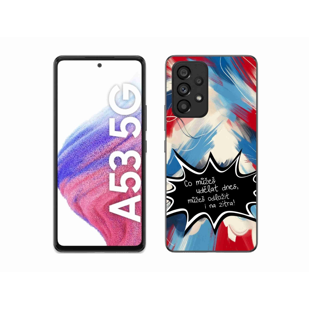 Gél borító mmCase Samsung Galaxy A53 5G - vicces szöveg 9 fekete háttér