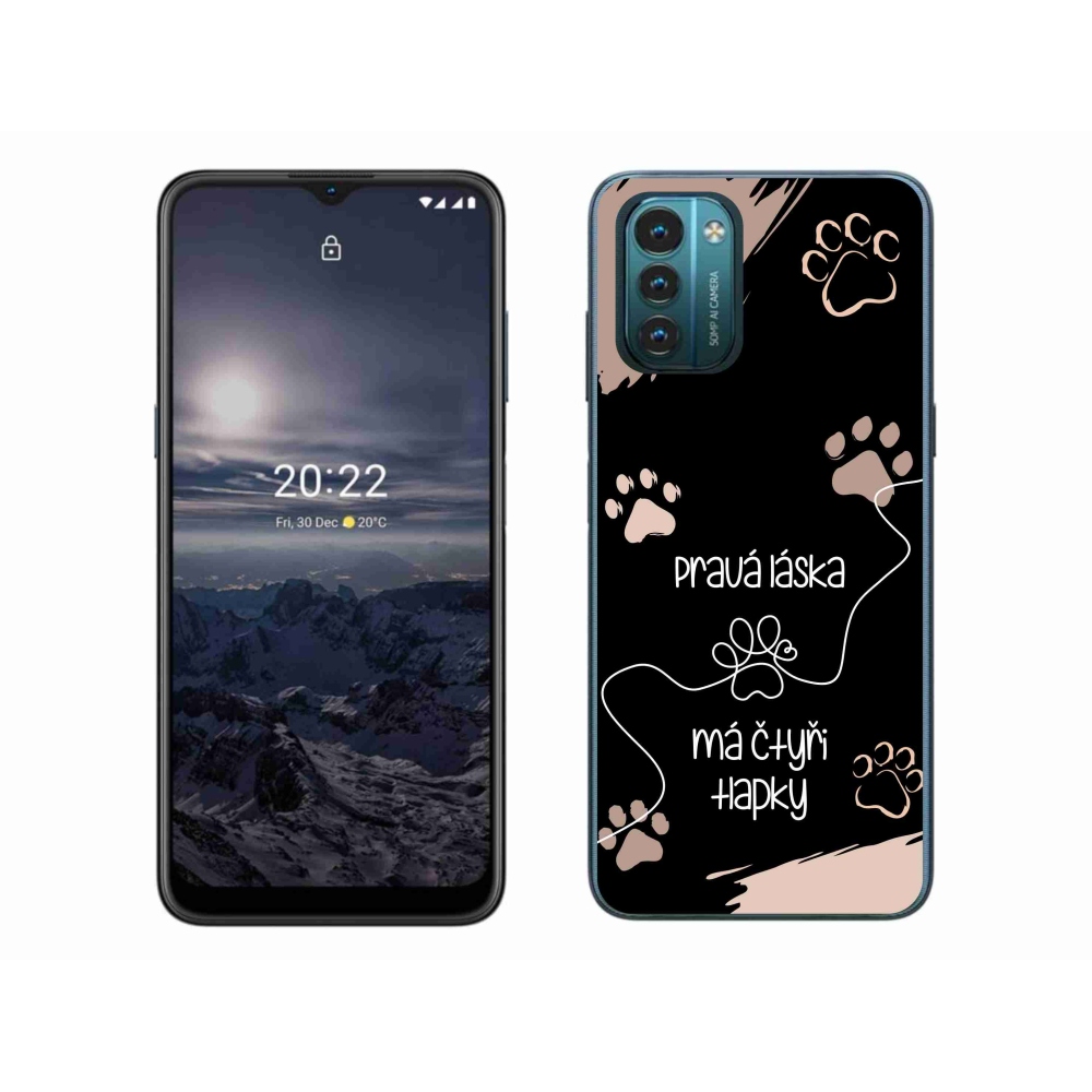 Zselés borítás mmCase a Nokia G11/G21 készülékhez - kutyamotívum 1 fekete háttér