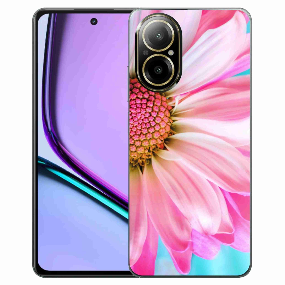 Zselés borító mmCase a Realme C67 készülékhez - rózsaszín virág