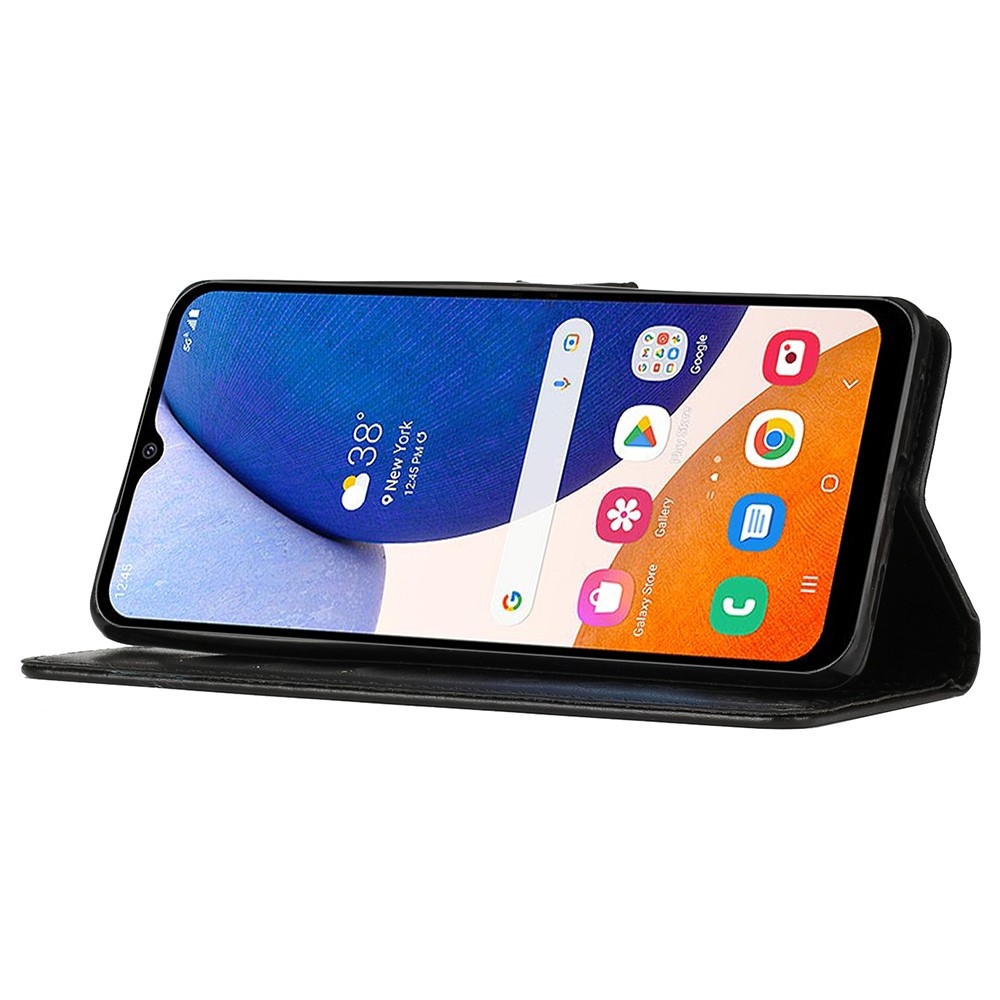 Virágok könyv tok Samsung Galaxy S23 FE készülékhez - fekete