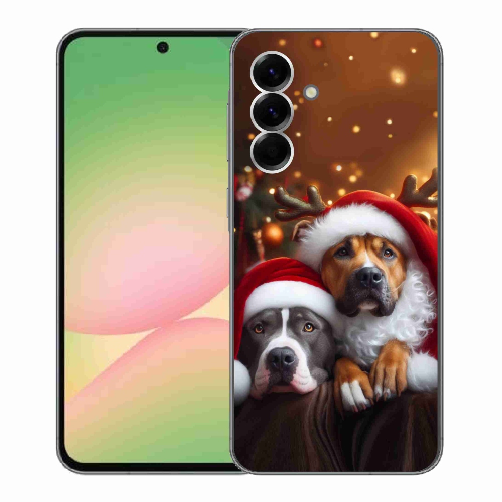 Gél borítás mmCase Samsung Galaxy A56 5G - Karácsonyi kutyák