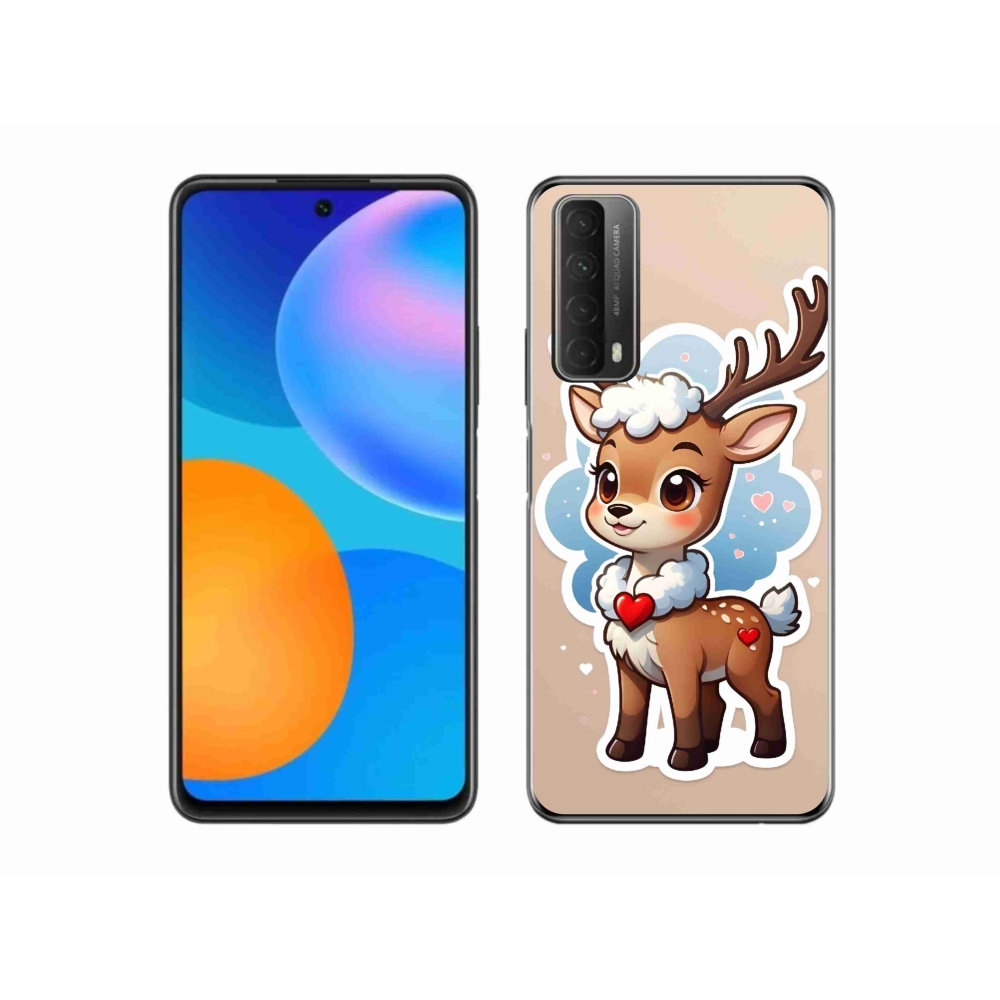 Zselés borítás mmCase a Huawei P Smart (2021) - rajzfilm rénszarvashoz