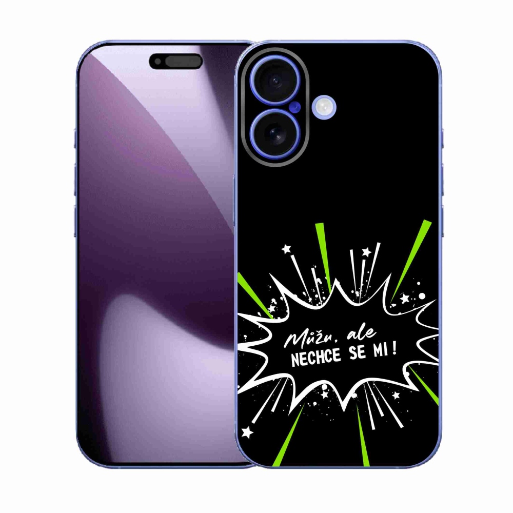 Gél borító mmCase iPhone 17 készülékhez - vicces szöveg 11 fekete háttér