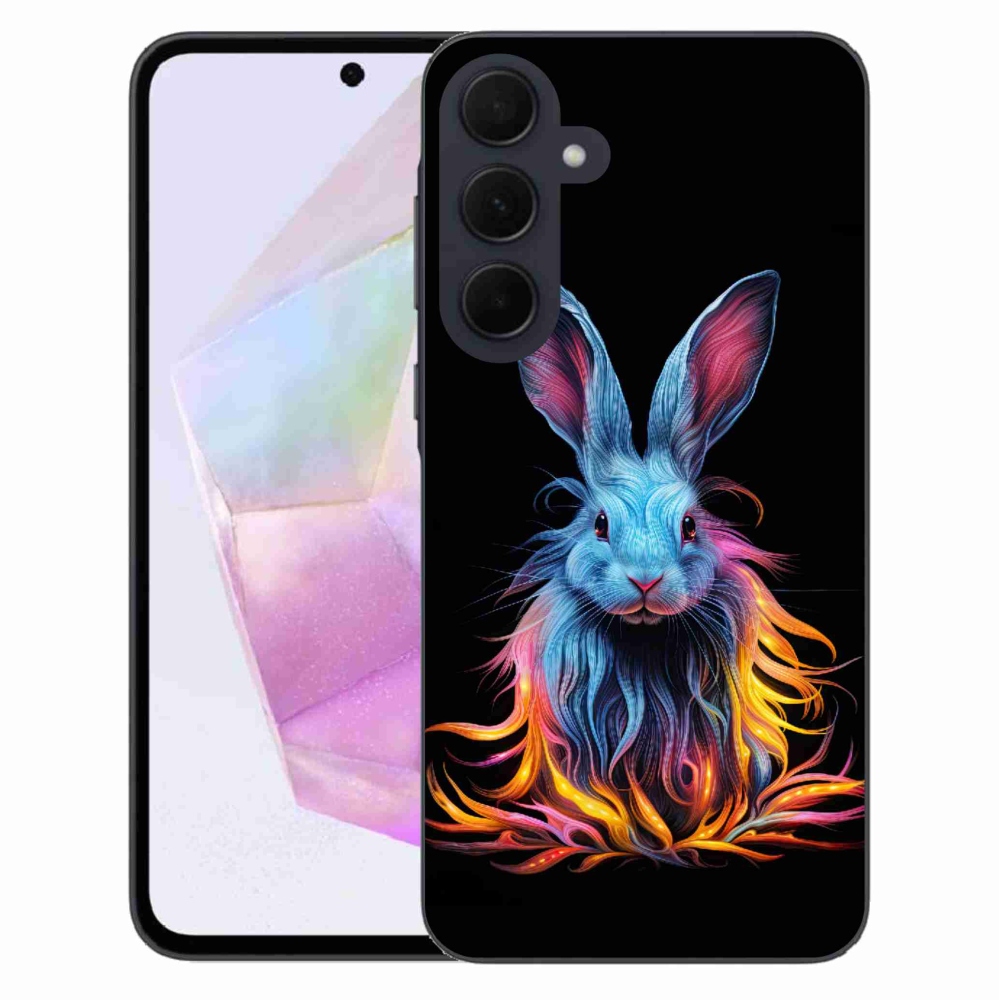Gél borítás mmCase Samsung Galaxy A35 5G - absztrakt nyúl - Samsung Galaxy A35 5G - absztrakt nyúl