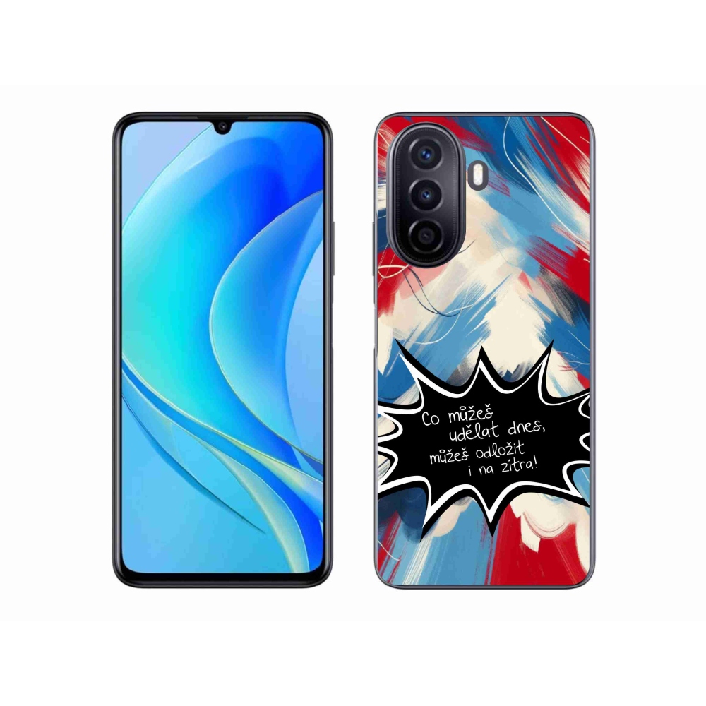 Gél borító mmCase a Huawei Nova Y70 készülékhez - vicces szöveg 9 fekete háttér