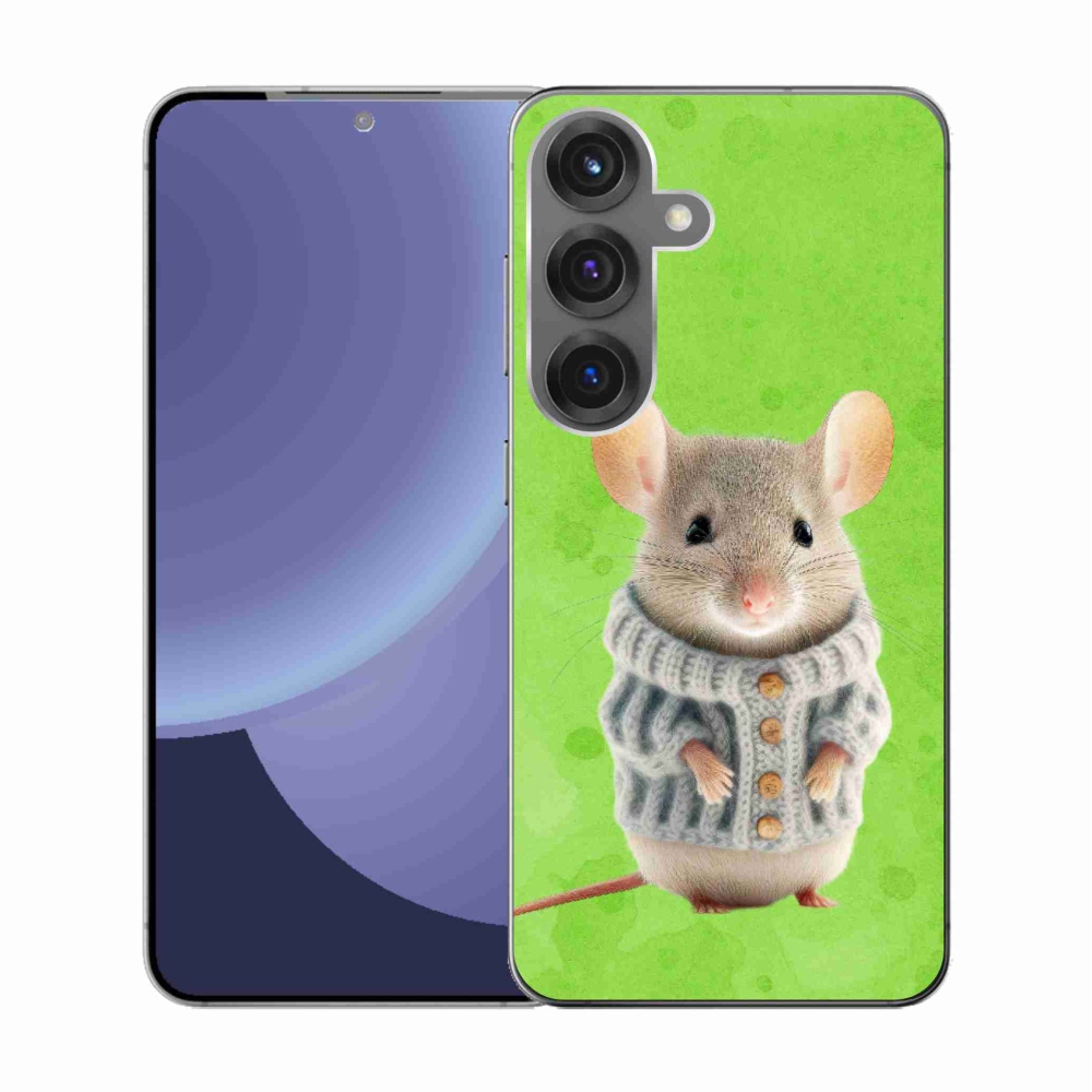 Gél borítás mmCase Samsung Galaxy S25 készülékhez - egér pulóverben
