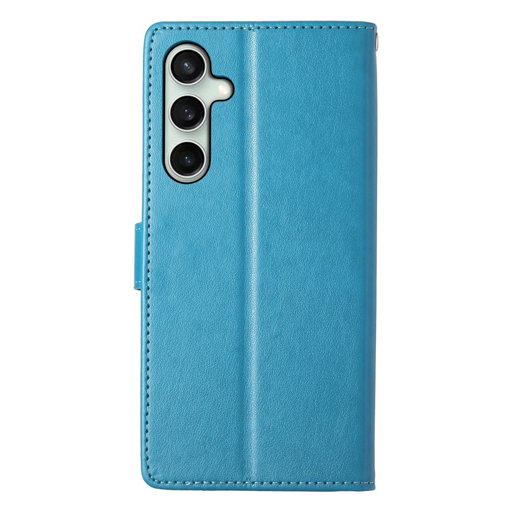 Virágok könyv tok Samsung Galaxy S25 FE készülékhez - kék