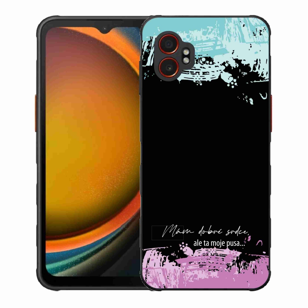 Gél borító mmCase Samsung Galaxy Xcover 7 Pro - vicces szöveg 3 fekete háttér