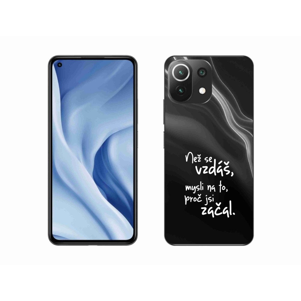 Gél borítás mmCase a Xiaomi Mi 11 Lite 4G/5G - idézet 2 fekete háttérrel