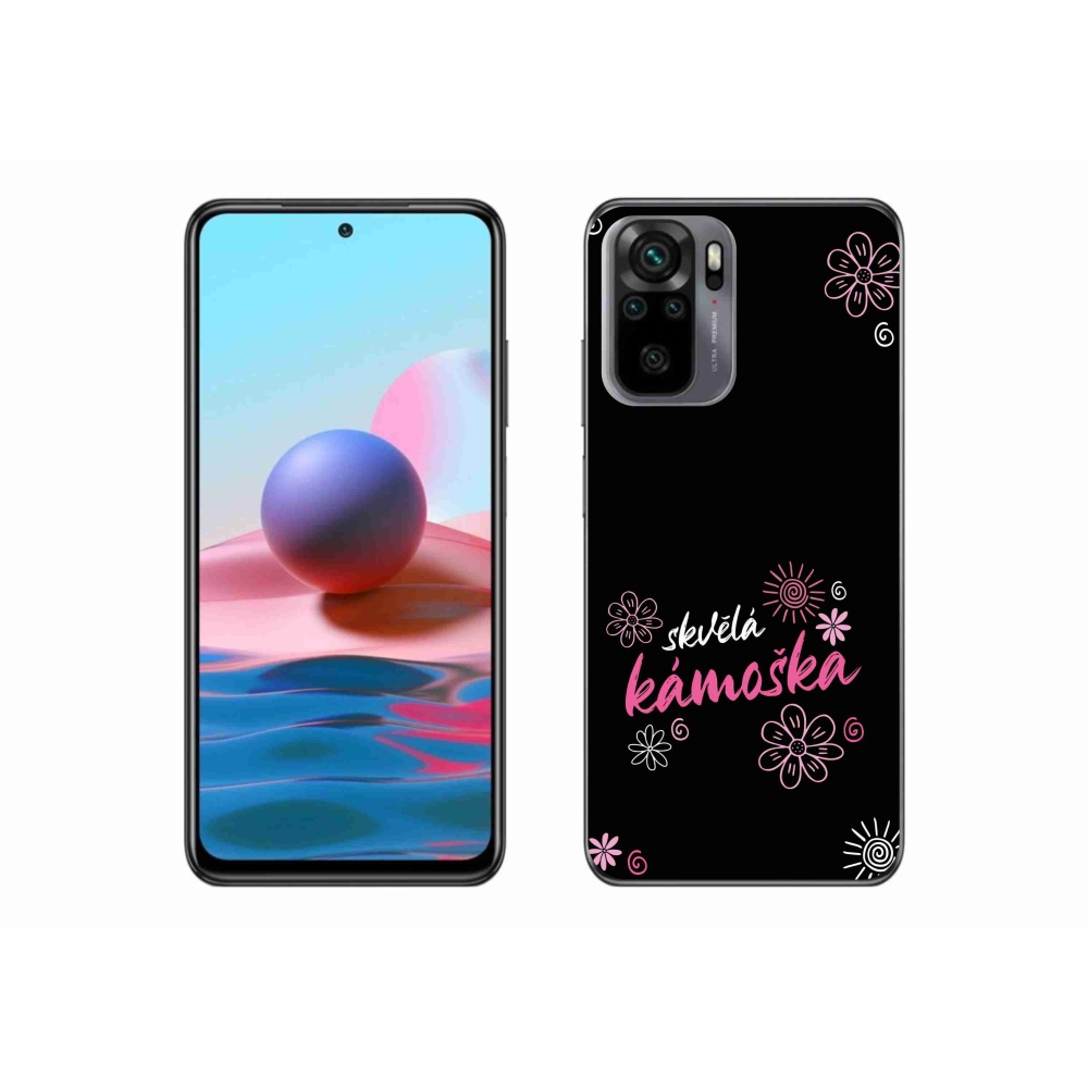 Gél borító mmCase a Xiaomi Redmi Note 10 4G - nagyszerű haver fekete háttérrel