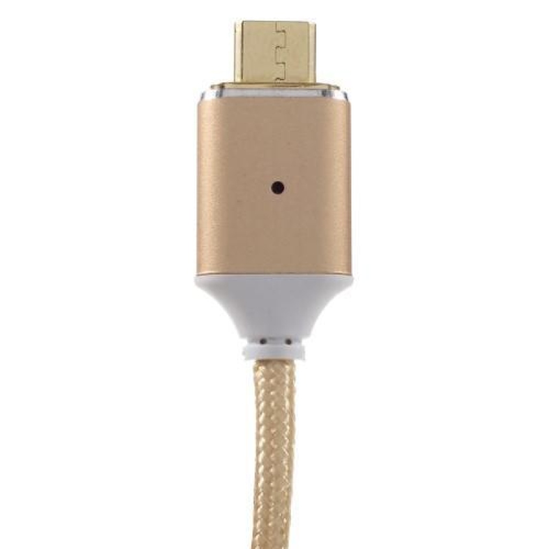 GX7 fonott micro USB kábel mágneses leválasztással - 1m - arany színű
