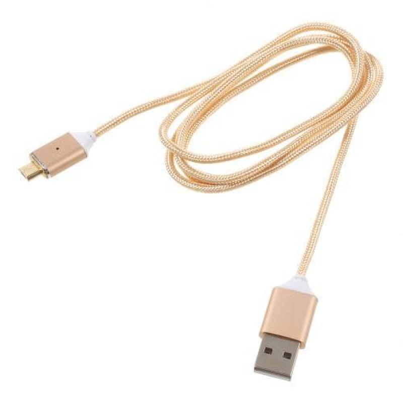 GX7 fonott micro USB kábel mágneses leválasztással - 1m - arany színű