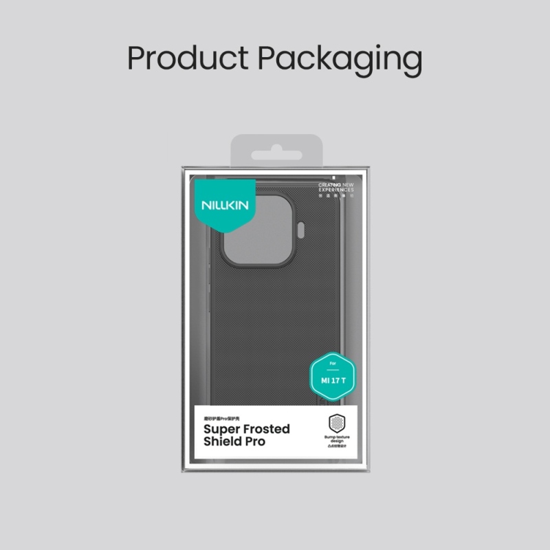 Nillkin Super Frosted PRO hátsó tok a Xiaomi 17T-hez, fekete