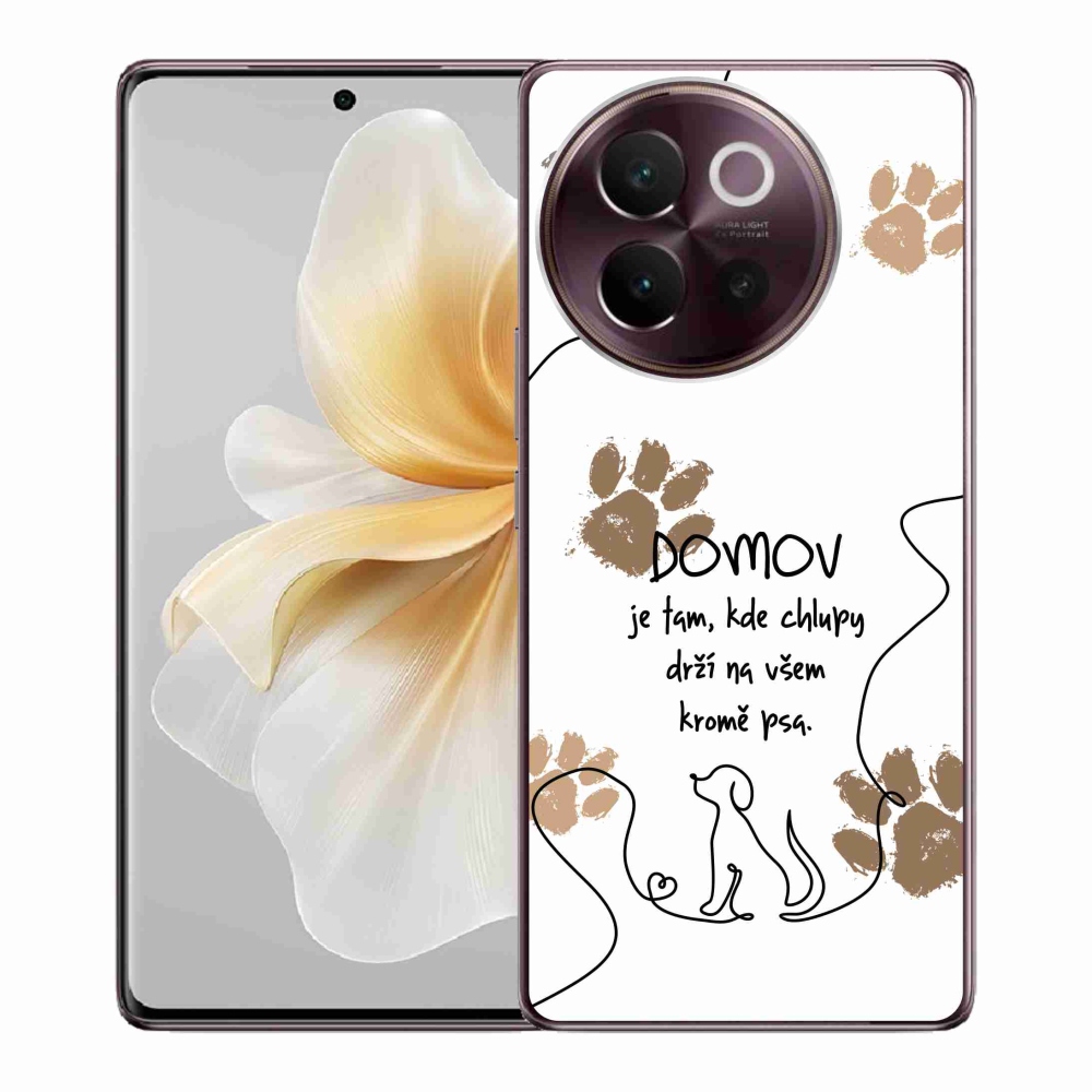 Gél borító mmCase a Vivo V40 Lite 5G készülékhez - kutya motívum fehér háttérrel