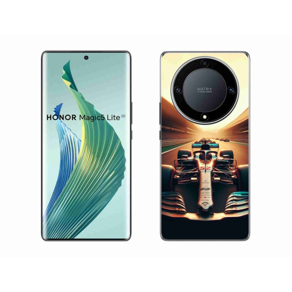 Zselés borítás mmCase a Honor Magic 5 Lite 5G számára - formula 1