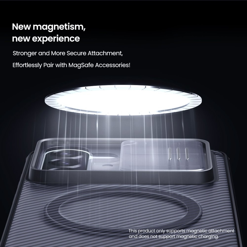 Nillkin CamShield PRO mágneses hátlap Samsung Galaxy A57 átlátszó fekete