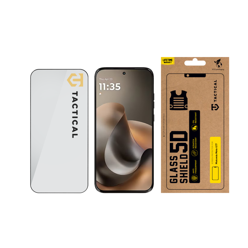 Tactical Glass Shield 5D üveg a Motorola Moto G77 fekete modellhez