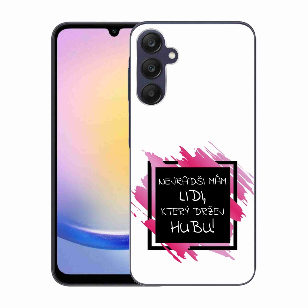 Gél borító mmCase Samsung Galaxy A25 5G - vicces szöveg 7 fekete-fehér háttérrel