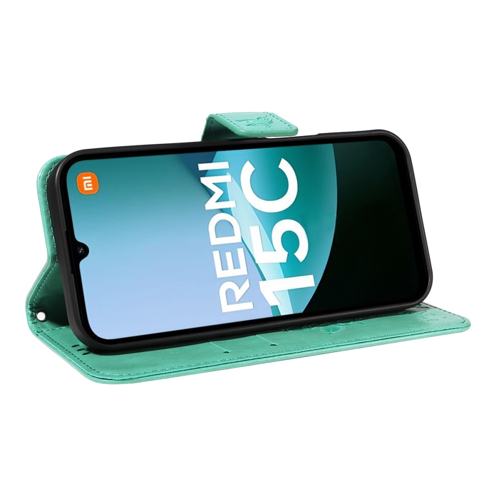 Fák könyve tok Xiaomi Redmi 15C 4G (171mm)/Poco C85 4G (171mm) - teáskék