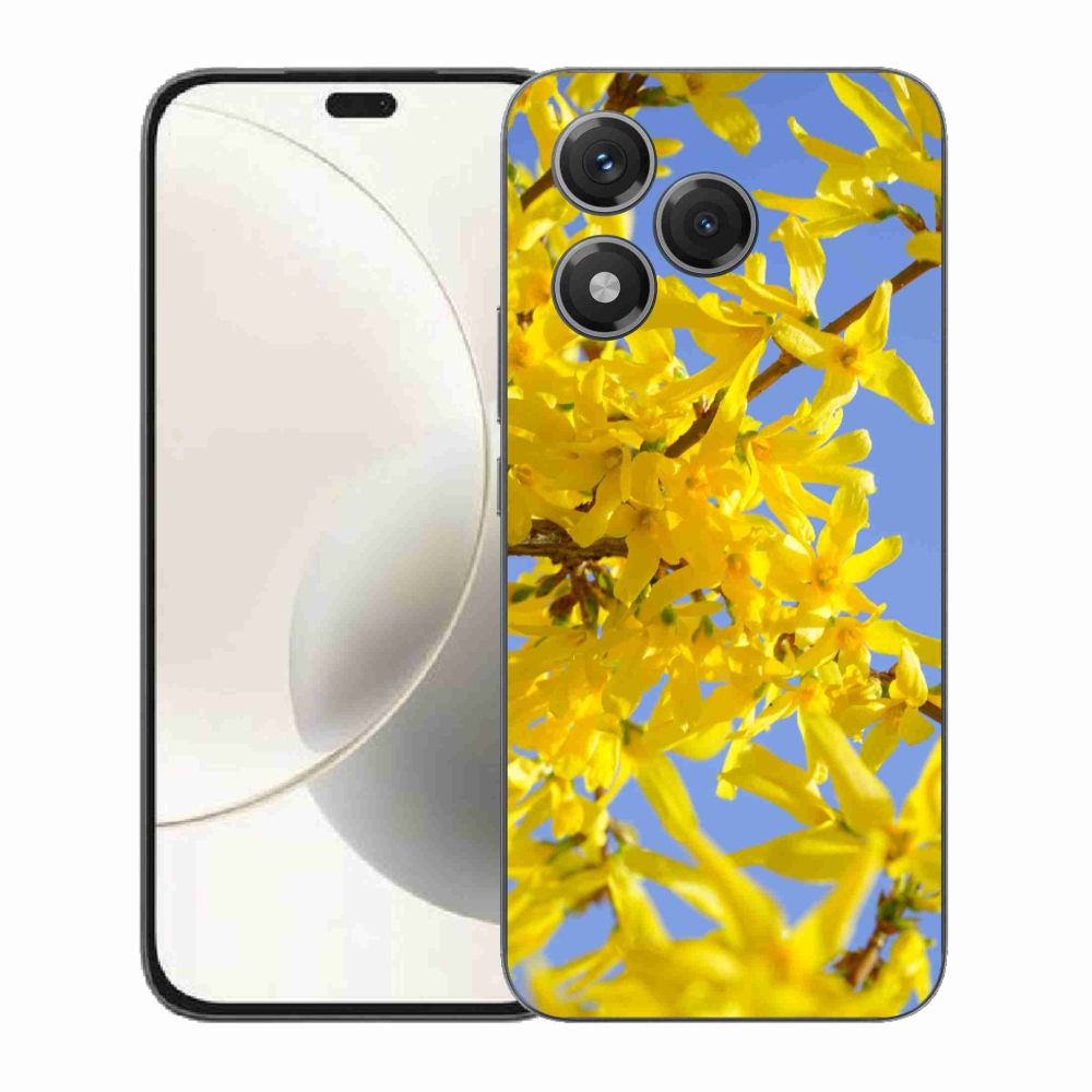 Zselés borító mmCase a Honor 400 Lite-hoz - sárga virágok