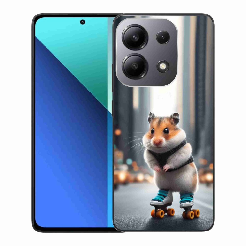Gél borítás mmCase a Xiaomi Redmi Note 13-hoz - hörcsög a korcsolyán