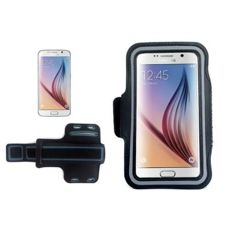 Gyms futótáska mobiltelefonokhoz 143 x 70 mm-es méretig - fekete színben