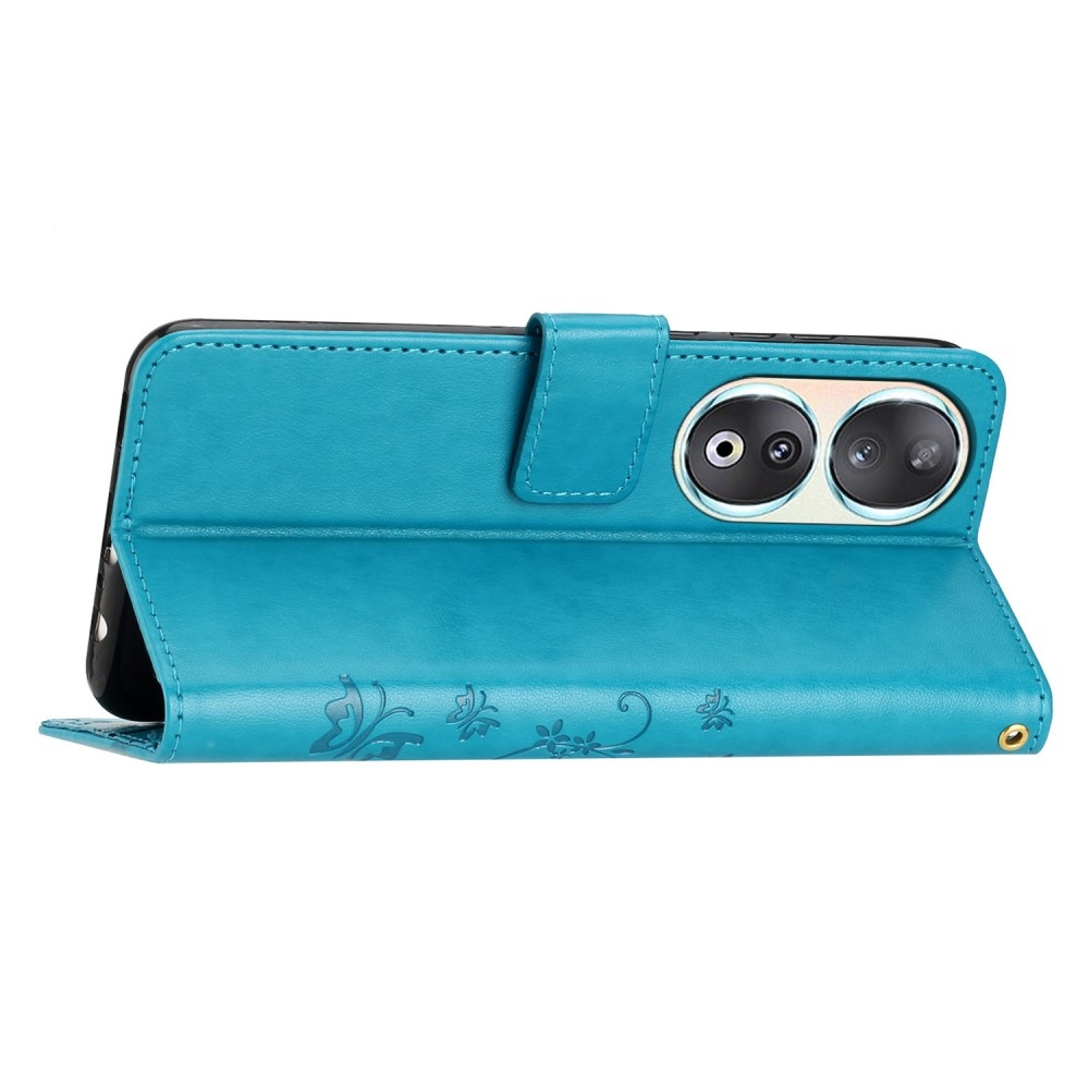 Virágok könyvtáska Honor 90 - kék