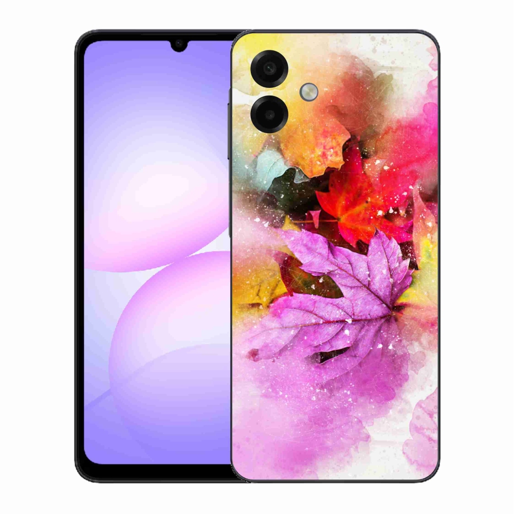 Gél borító mmCase Samsung Galaxy A07 4G - színes levelek - Samsung Galaxy A07 4G - színes levelek