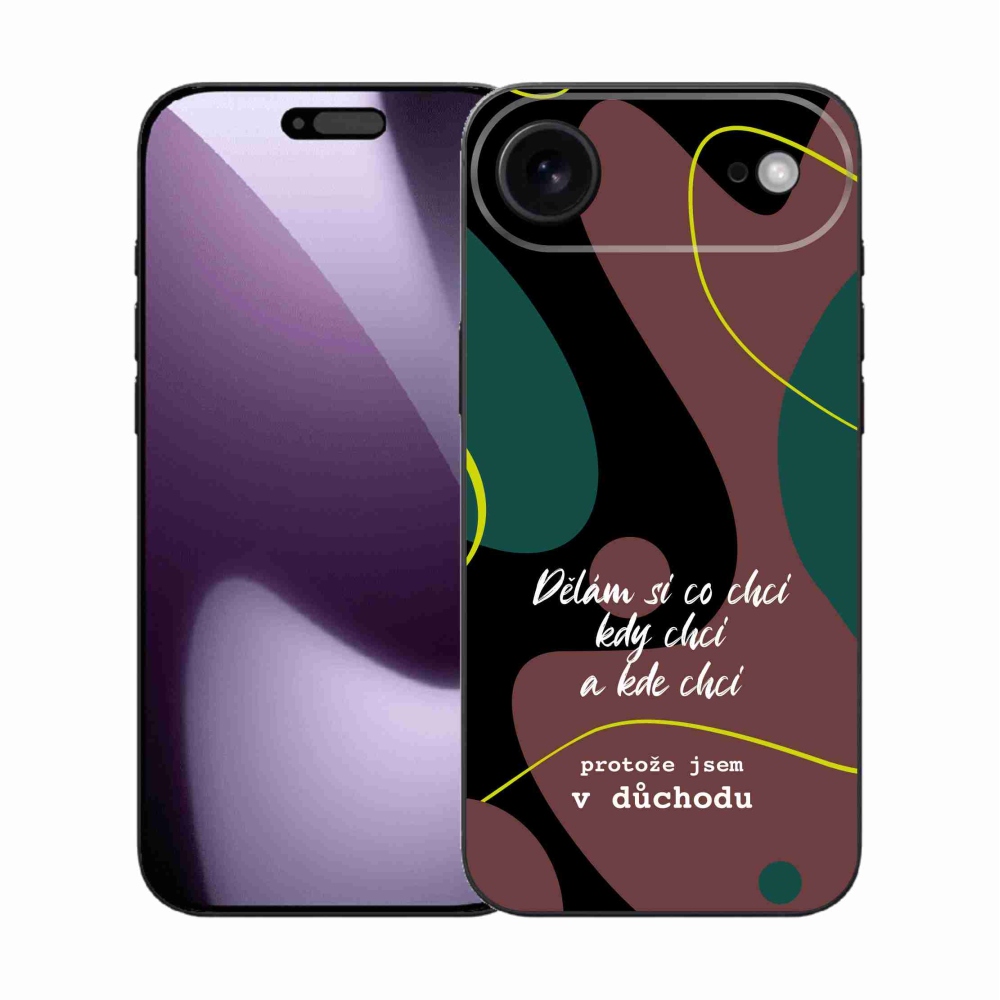 Gél borítás mmCase iPhone 17 Air készülékhez - vicces szöveg 10 fekete háttér