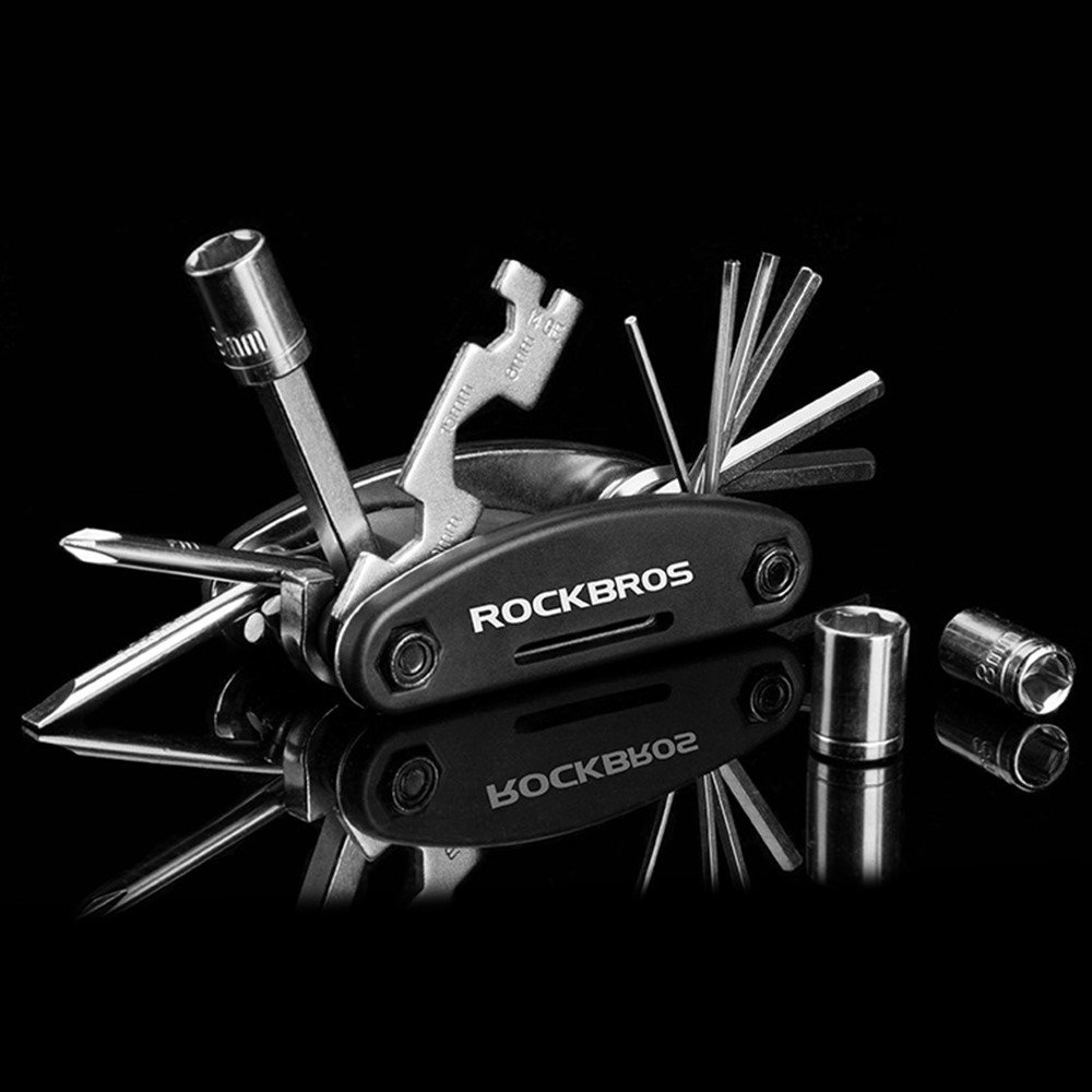 Kompakt 16 az 1-ben kerékpárszerszám a gyors kerékpárjavításhoz