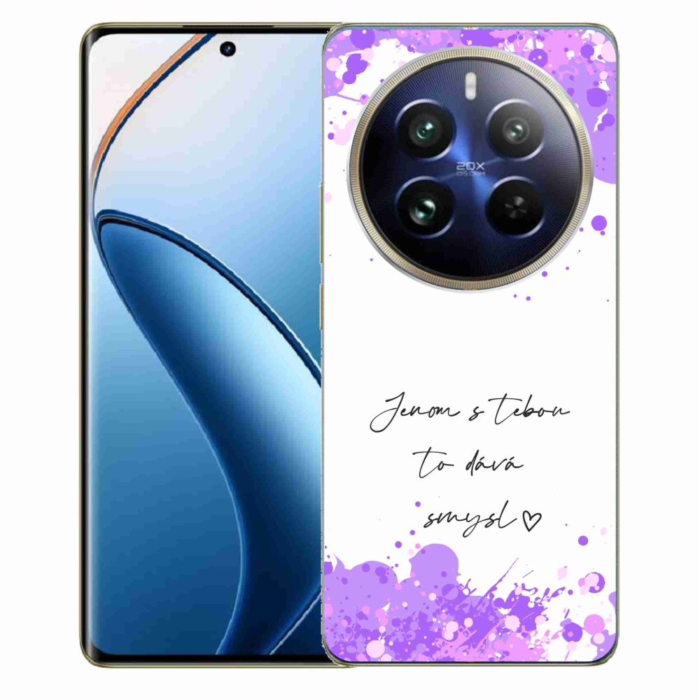 Gél borító mmCase a Realme 12 Pro 5G/12 Pro+ 5G - szerelmes szöveg fehér háttérrel