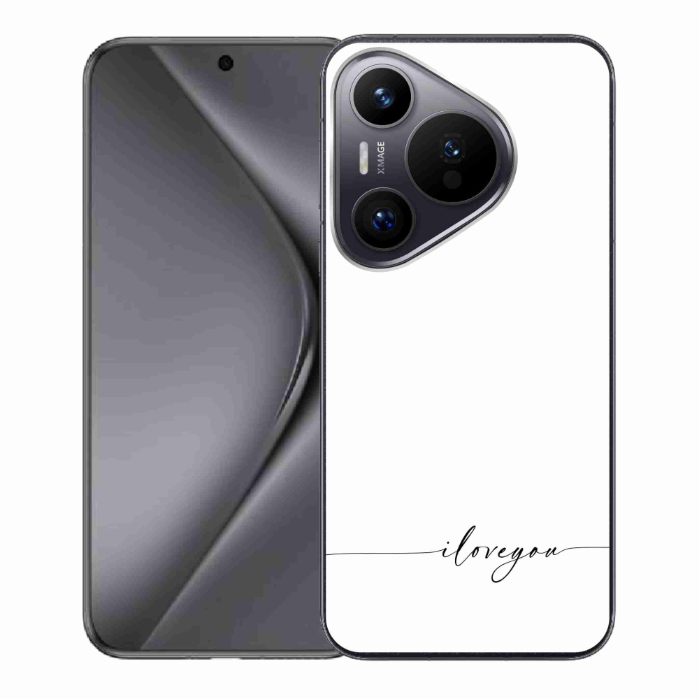 Gél borító mmCase a Huawei Pura 70 készülékhez - I love you fehér háttérrel