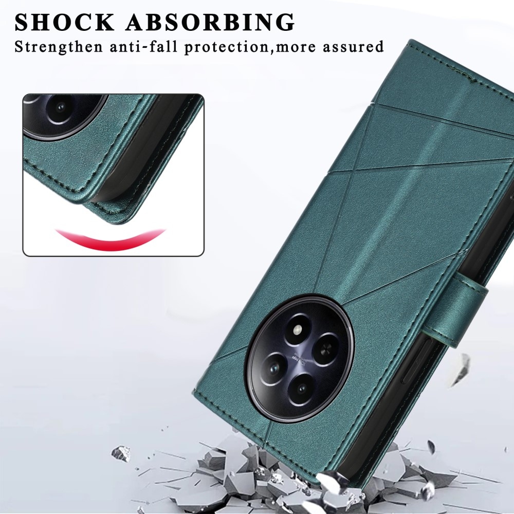 Line könyvtáska a Realme 12 5G/12x 5G készülékhez - zöld