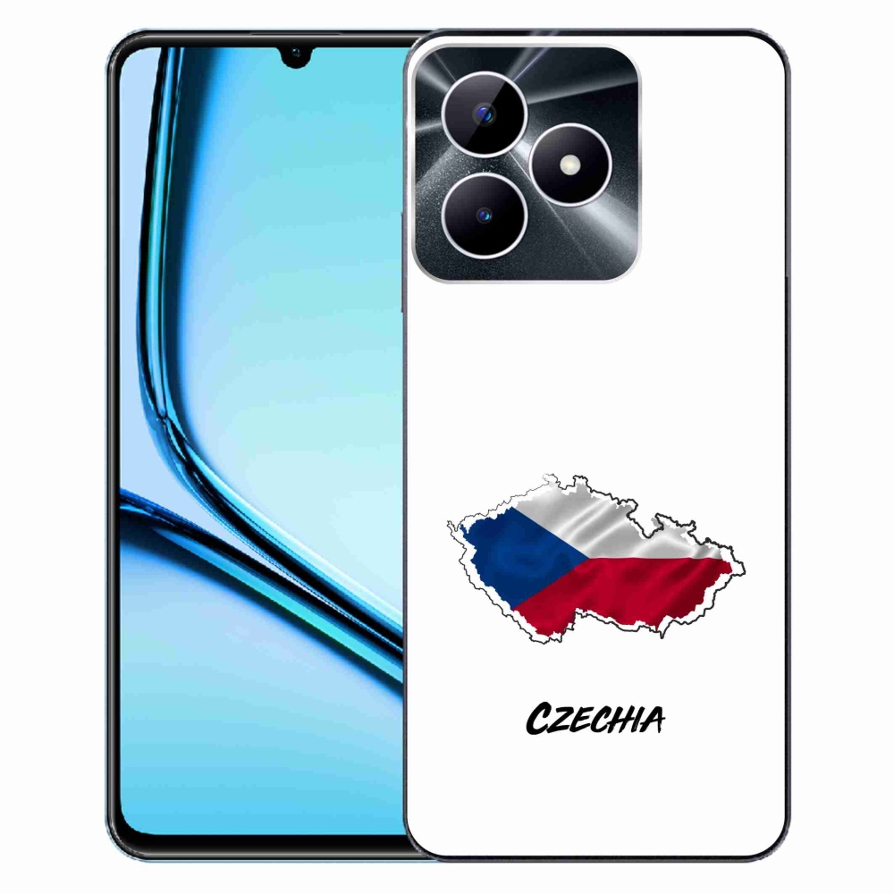 Gél borító mmCase a Realme Note 50 készülékhez - Csehország fehér háttér