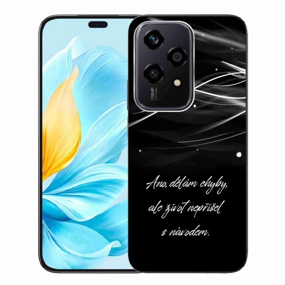 Zselés borító mmCase a Honor 200 Lite 5G készülékhez - idézem fekete háttérrel