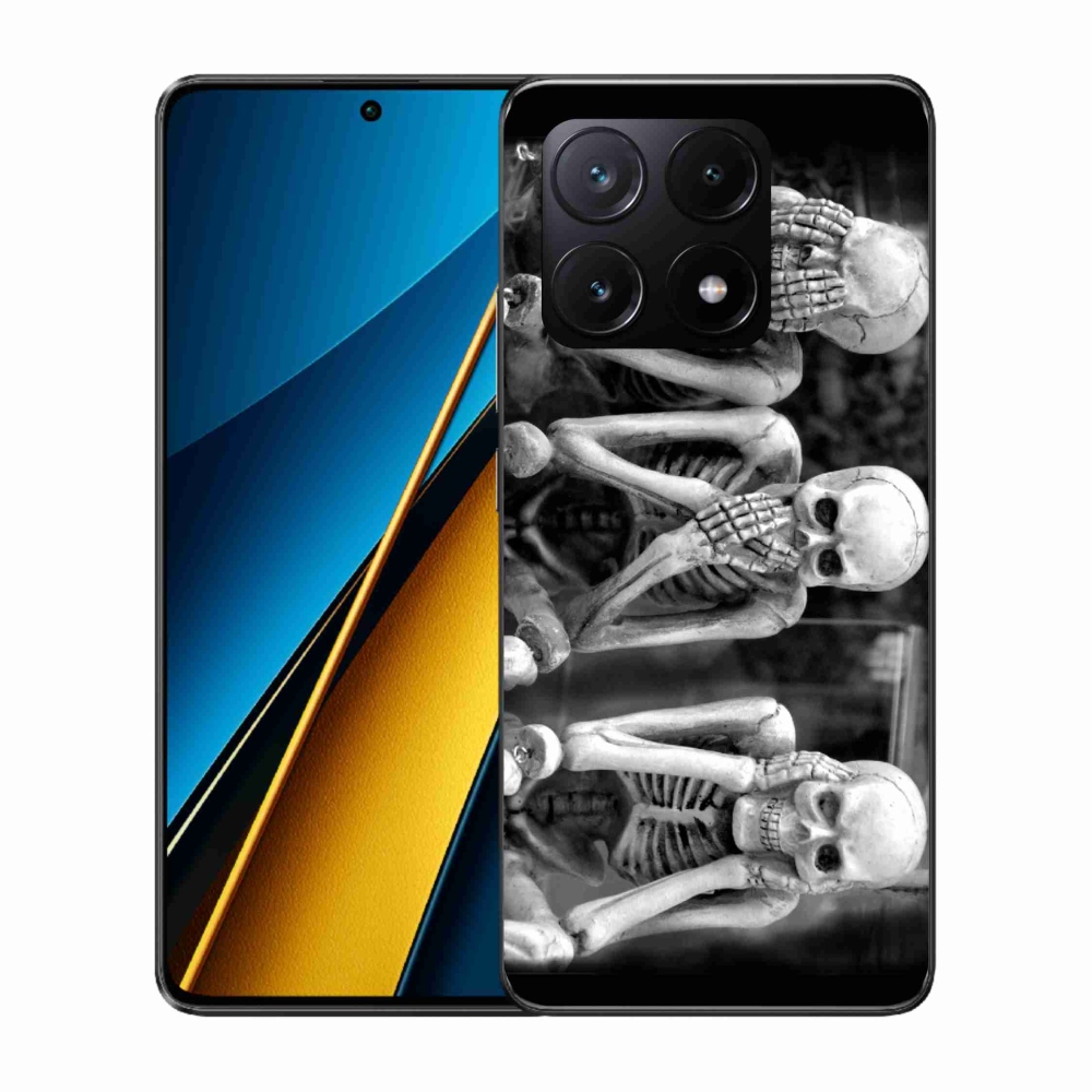 Gél borítás mmCase a Xiaomi Poco X6 Pro 5G számára - csontvázak
