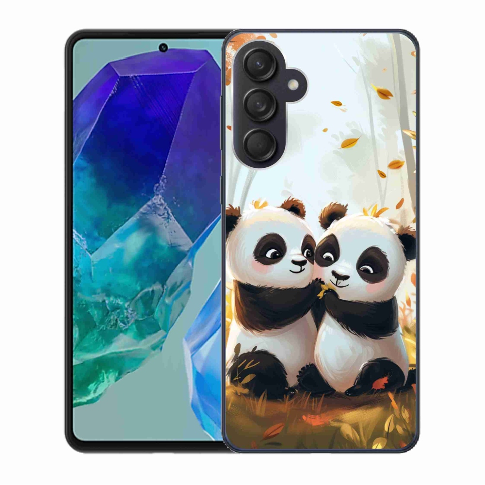 Gél védőhuzat mmCase Samsung Galaxy M55 5G - pandák