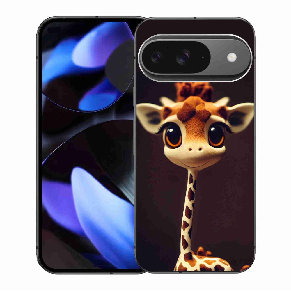 Zselés borítás mmCase a Google Pixel 9/9 Pro készülékhez - kis zsiráf