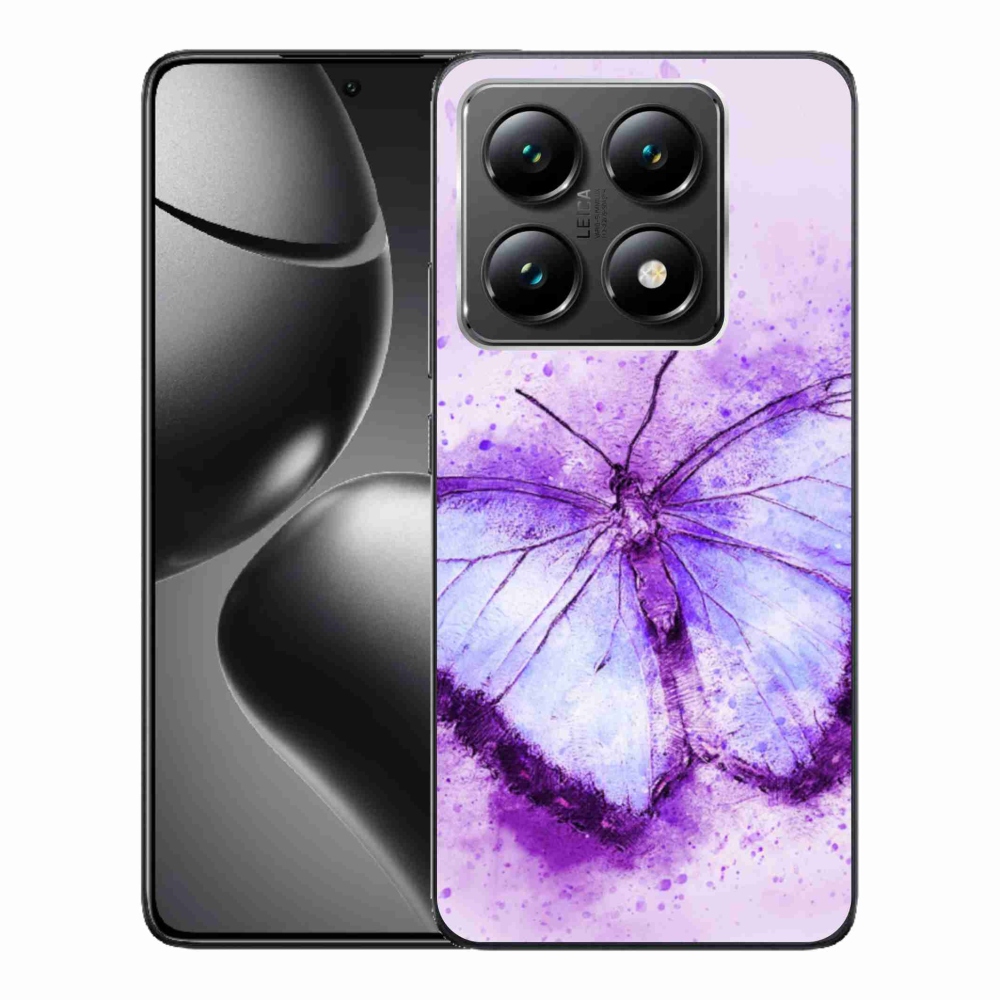 Gél borítás mmCase a Xiaomi 14T-hez - lila pillangó