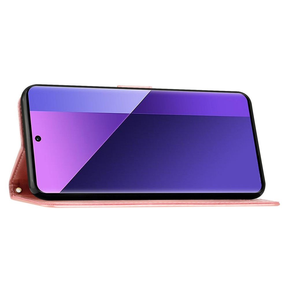 Virágok könyv tok Samsung Galaxy A26 5G - rózsa arany