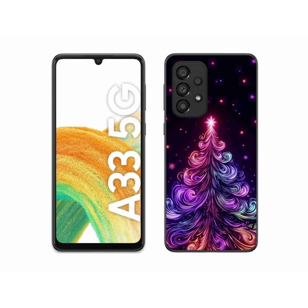 Gél borítás mmCase Samsung Galaxy A33 5G - neon karácsonyfa 1