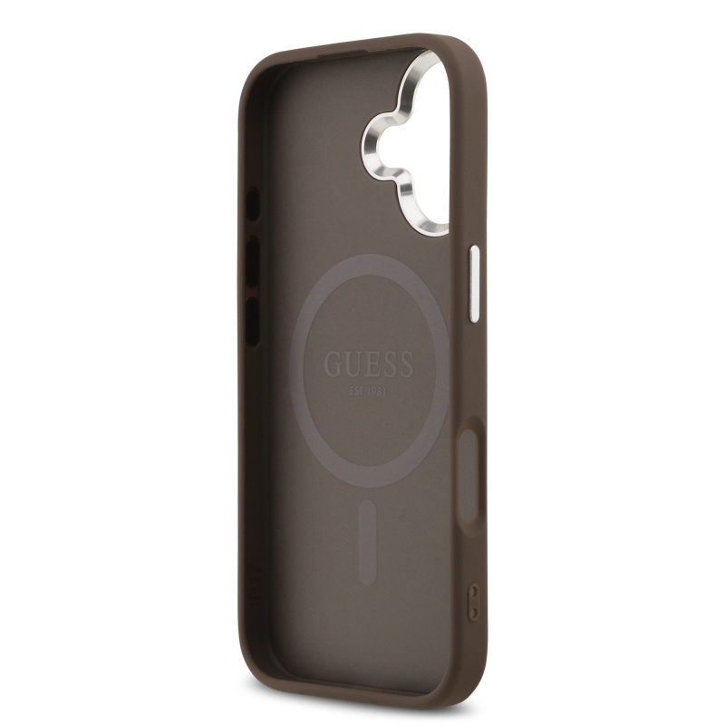 Guess 4G MagSafe hátlap iPhone 17-hez Barna