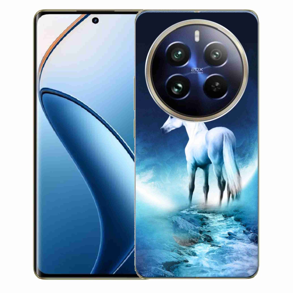 Gél borítás mmCase a Realme 12 Pro 5G/12 Pro+ 5G modellhez - fehér egyszarvú