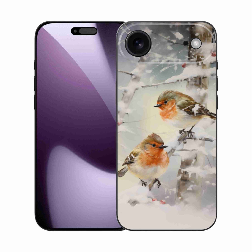 Gél borítás mmCase iPhone 17 Air készülékhez - madarak télen