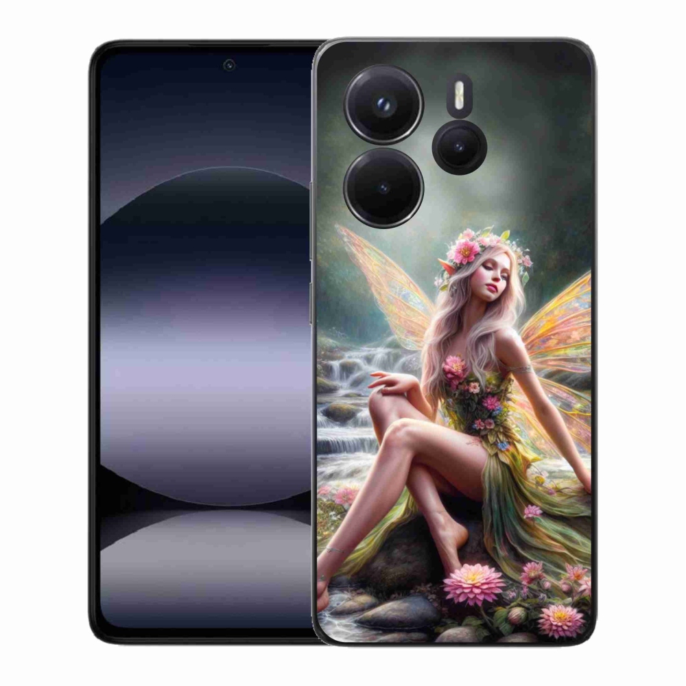 Gél borító mmCase a Xiaomi Redmi Note 14 - pillangó nő 1