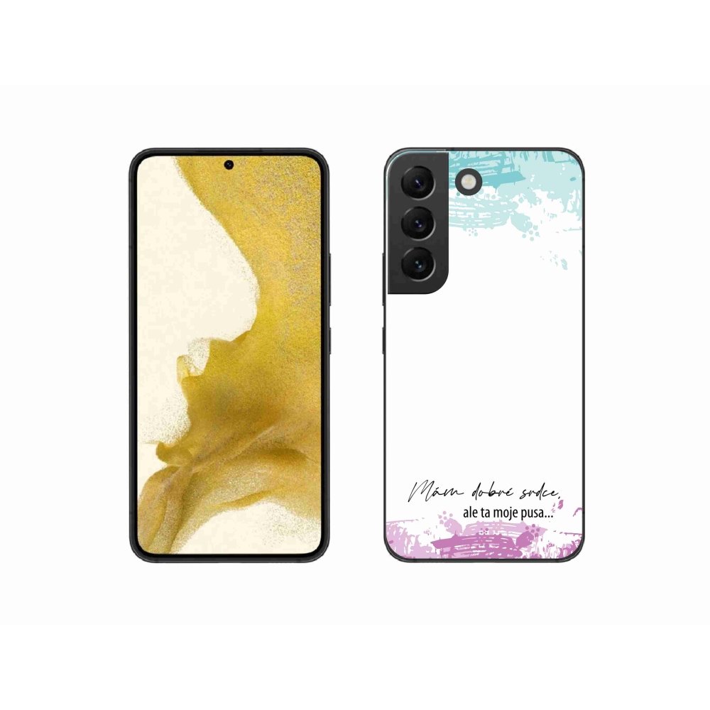 Gél borító mmCase Samsung Galaxy S22 5G - vicces szöveg 3 fehér háttérrel